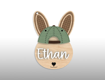 Personalized Easter Bunny Name Tag SVG 18 Designs for Glowforge and xTool