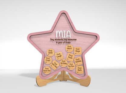 Baby Milestone Memory Bank SVG Laser Cut File for Glowforge