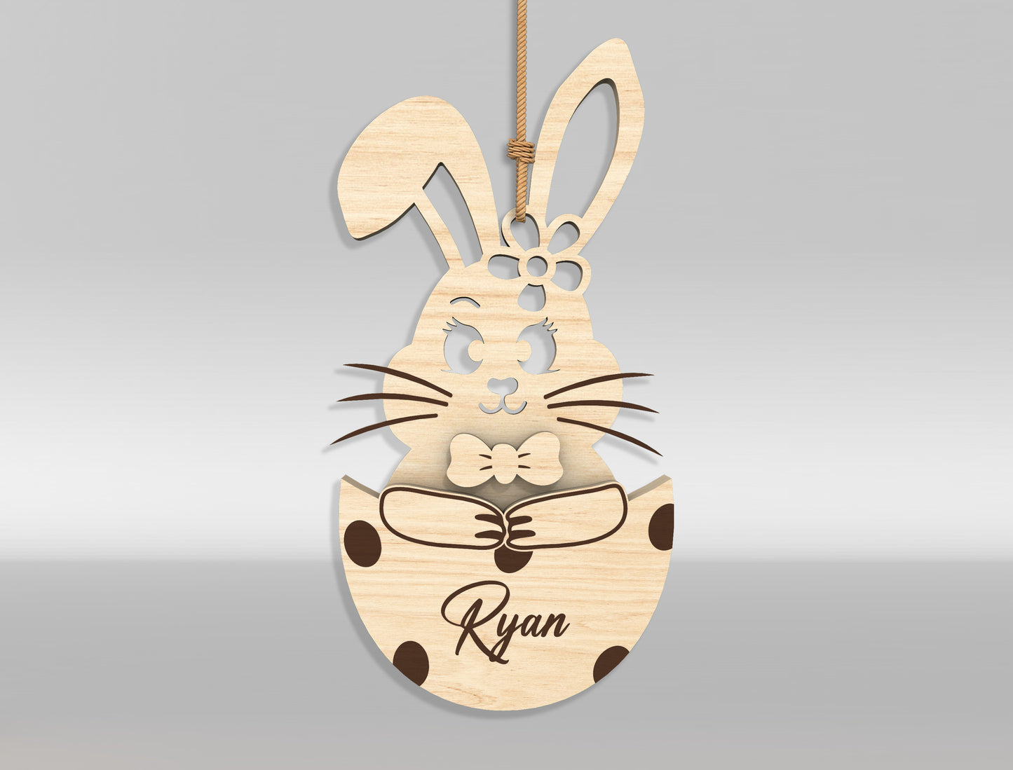 Easter Bunny Basket Tag SVG Bundle 18 Designs for Glowforge and xTool