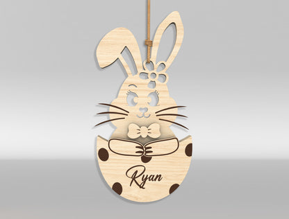 Easter Bunny Basket Tag SVG Bundle 18 Designs for Glowforge and xTool