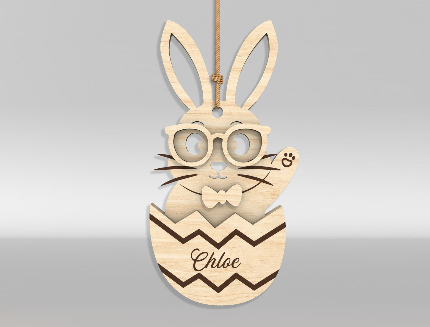 Easter Bunny Basket Tag SVG Bundle 18 Designs for Glowforge and xTool