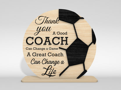 Thank You Coach Sign SVG Bundle for Glowforge and LightBurn
