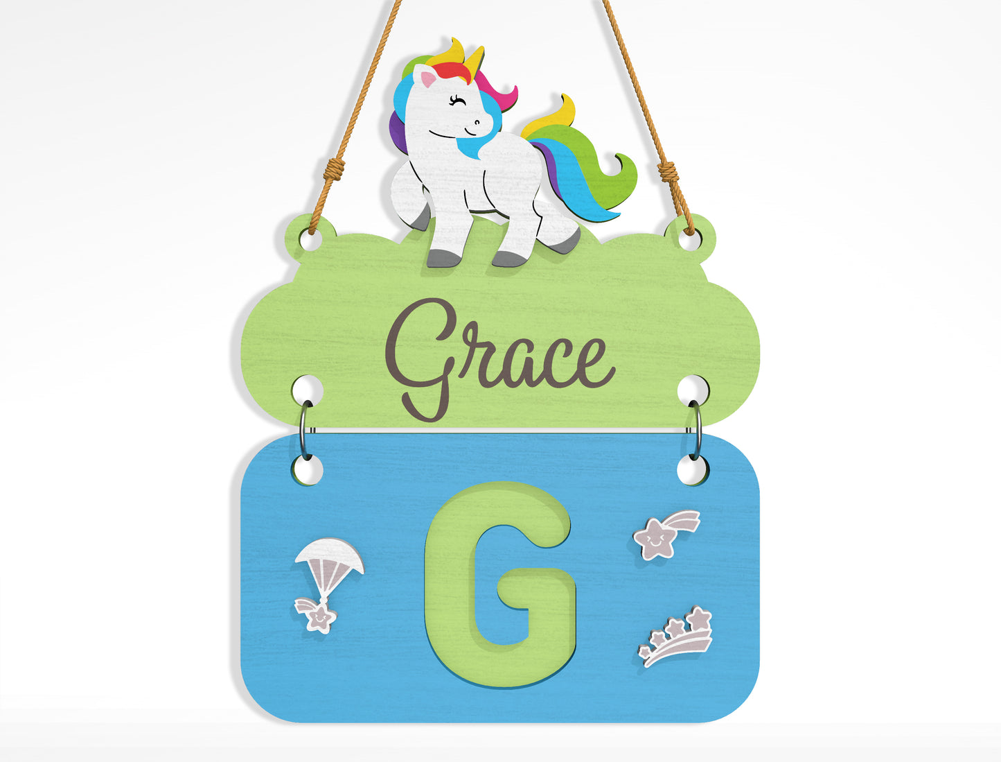 Alphabet Name Sign SVG Bundle File for Glowforge and xTool