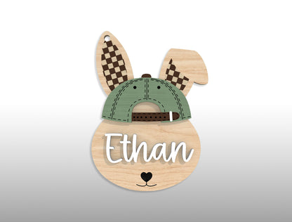 Personalized Easter Bunny Name Tag SVG 18 Designs for Glowforge and xTool