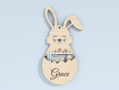 Personalized Easter Bunny Money Holder SVG Bundle for Glowforge