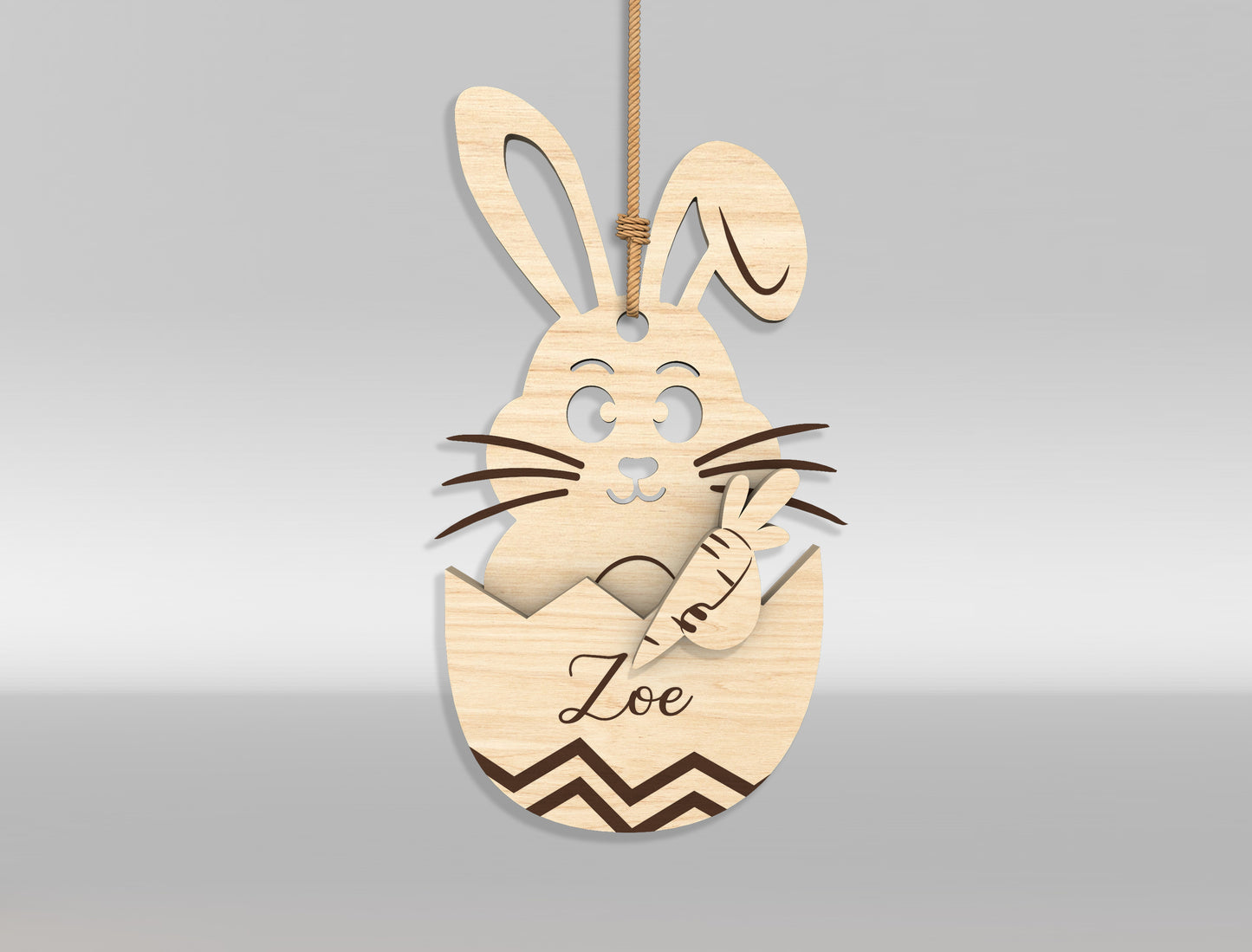 Easter Bunny Basket Tag SVG Bundle 18 Designs for Glowforge and xTool