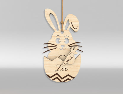 Easter Bunny Basket Tag SVG Bundle 18 Designs for Glowforge and xTool