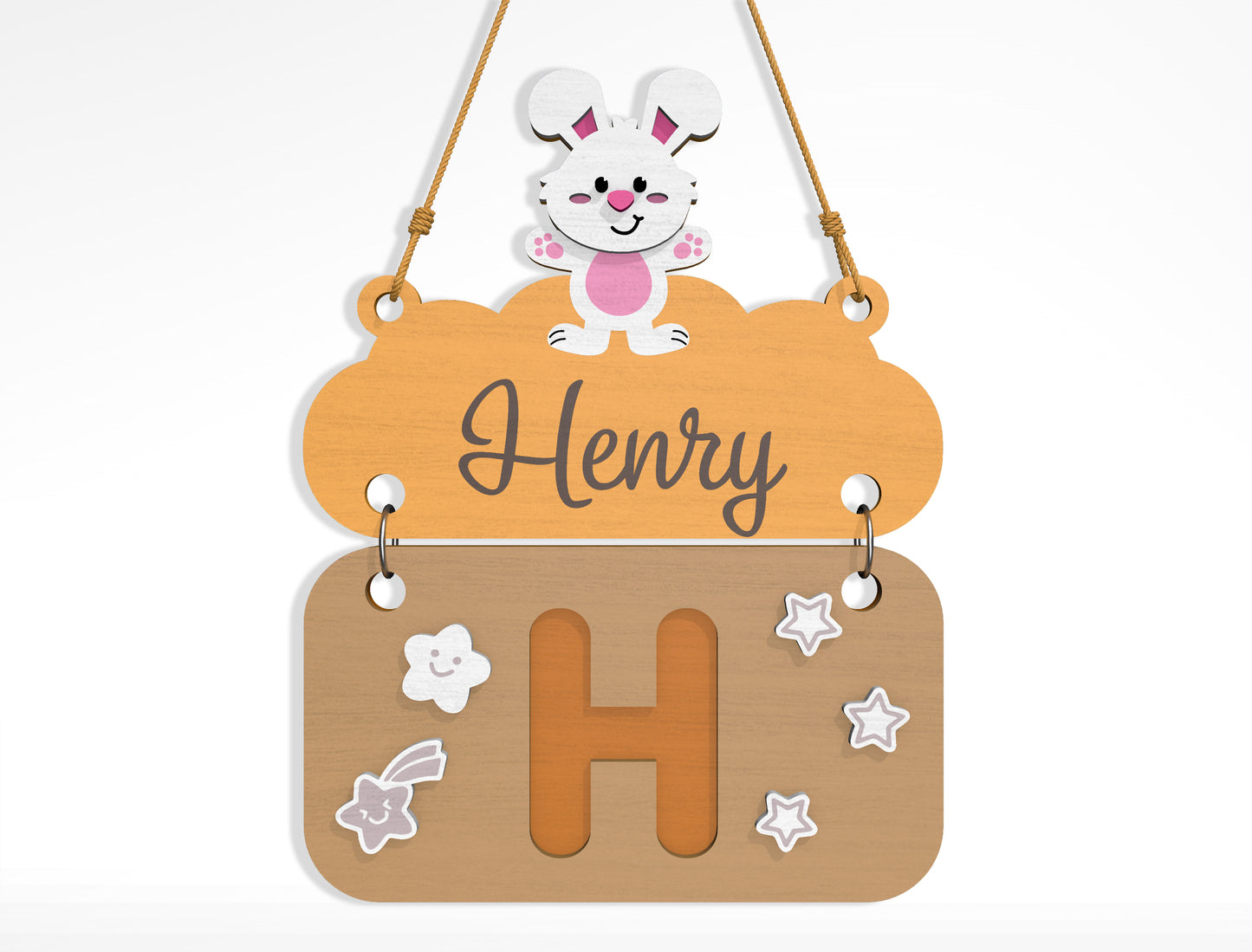 Alphabet Name Sign SVG Bundle File for Glowforge and xTool