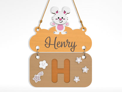 Alphabet Name Sign SVG Bundle File for Glowforge and xTool