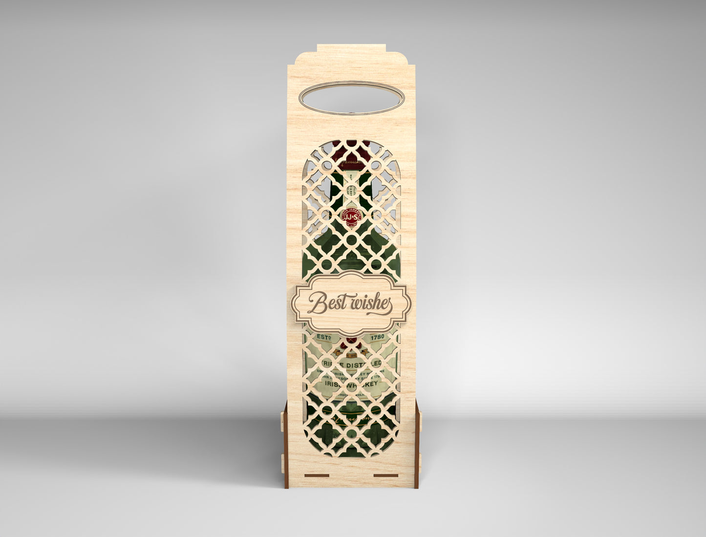 Wooden Wine Bottle Gift Box Bundle SVG Laser Cut File for xTool and Glowforge