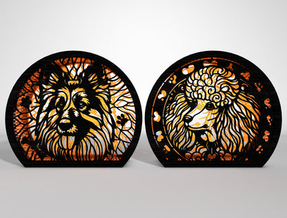 DIY Dog Lantern SVG Bundle Laser Cut File for xTool, Glowforge, or LightBurn