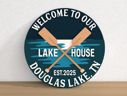 Lake Life Door Sign SVG Bundle Laser Cut File for Glowforge and LightBurn