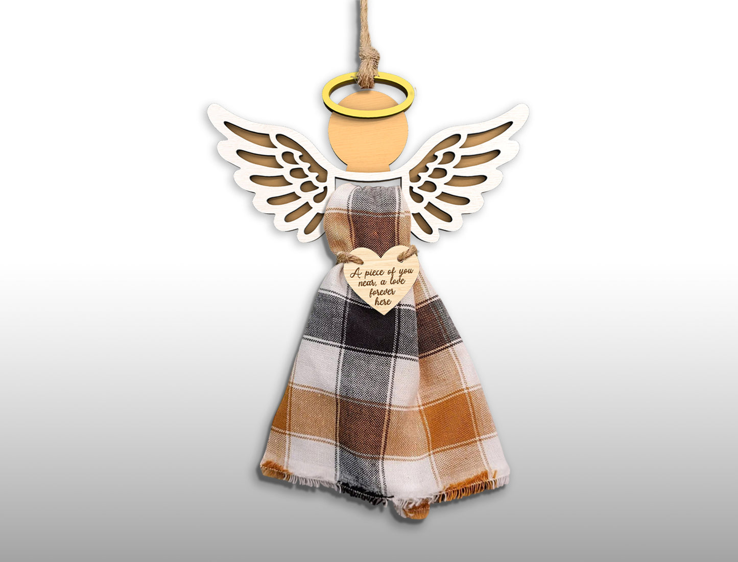 Personalized Angel Memorial Ornament SVG Bundle for Glowforge and xTool
