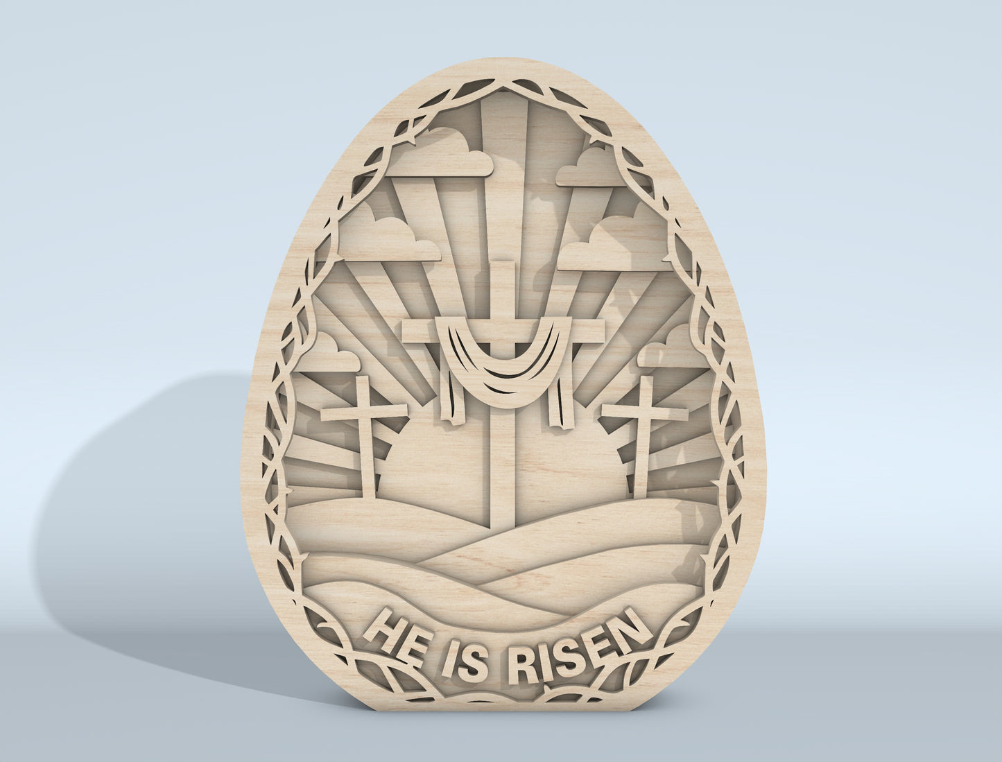 Multilayer Easter Cross SVG Bundle Christian Scene for xTool and LightBurn