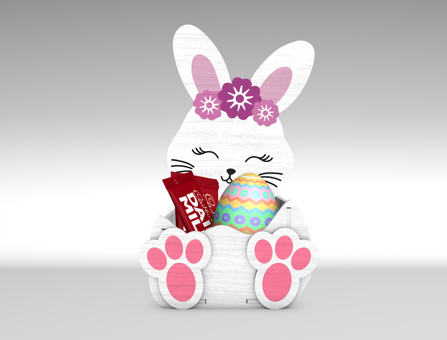 Bunny Basket Holder SVG Set Easter Candy 5 Designs for Glowforge and xTool