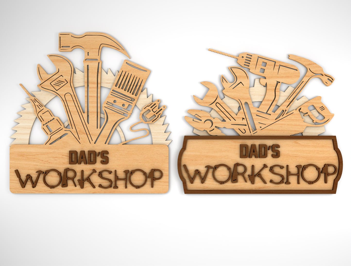 Dad Workshop Tool Sign SVG Bundle Laser Cut File for xTool and LightBurn
