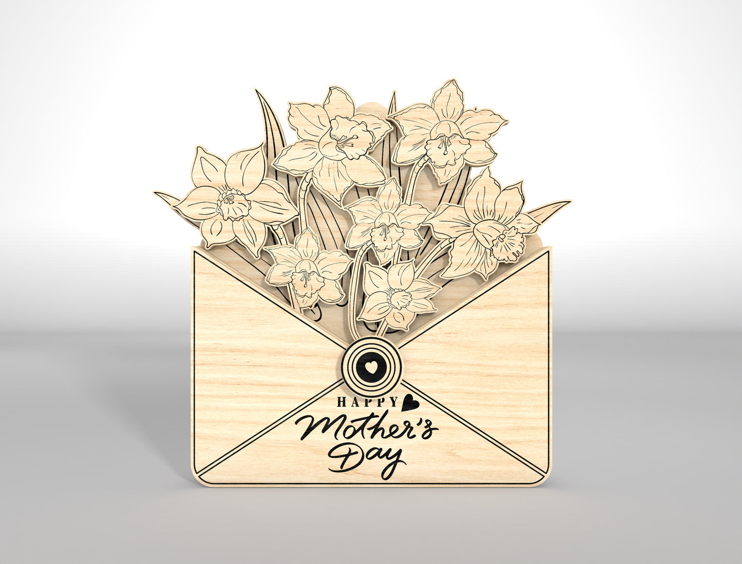 Botanical Floral Gift Card Holder SVG Envelope for LightBurn and xTool