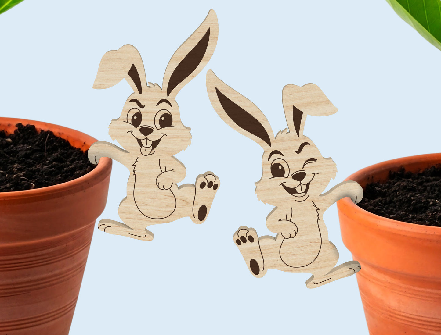 Cute Animal Planter Pot Hanger SVG Bunny Chick for Glowforge and xTool