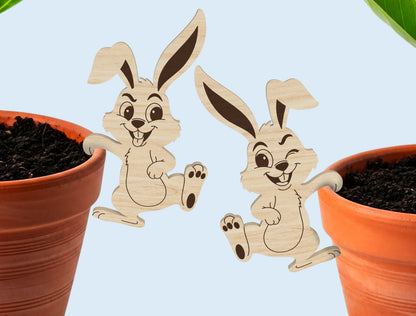 Cute Animal Planter Pot Hanger SVG Bunny Chick for Glowforge and xTool
