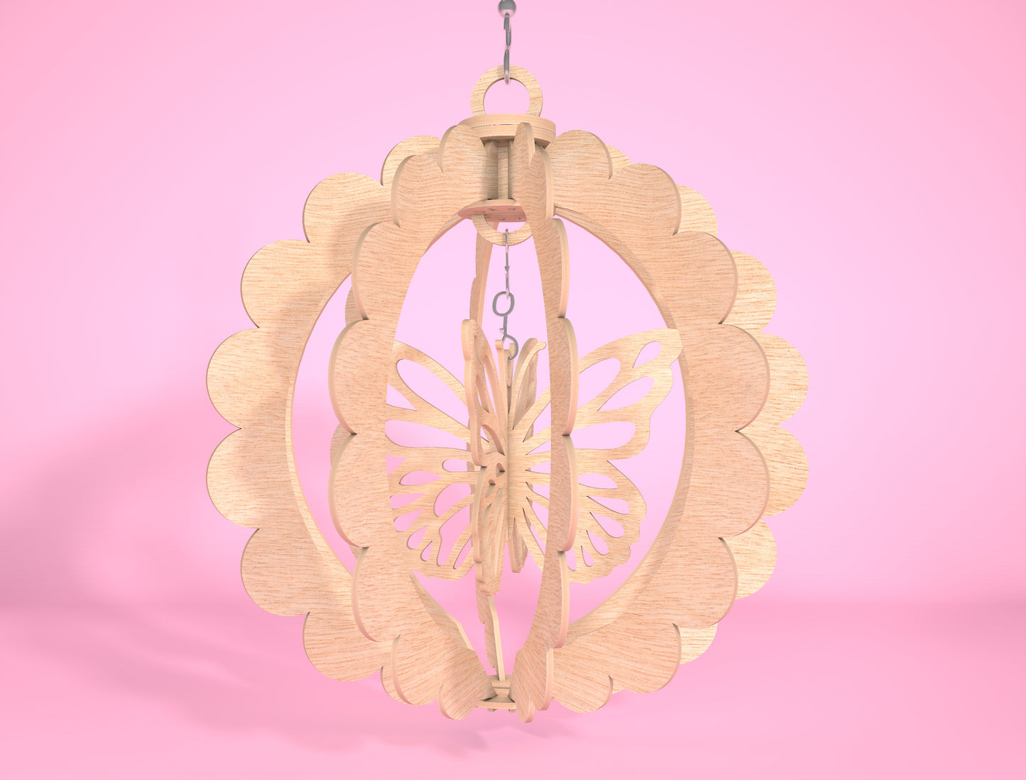 Butterfly Hanging Spinner SVG Laser Cut File for xTool and Glowforge