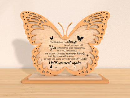 Butterfly Memorial SVG Quote Remembrance Laser Cut File