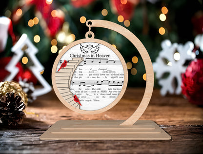 Christmas In Heaven SVG Memorial Tabletop Laser Cut File