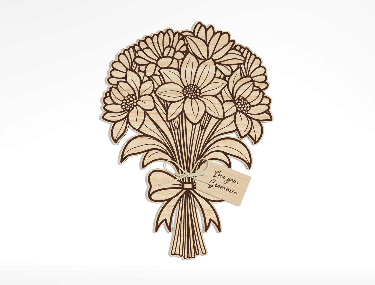 Floral Bouquet Engraving SVG Bundle Hand Drawn for Glowforge