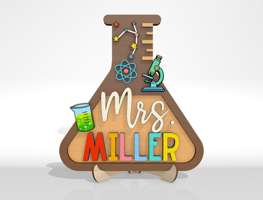Personalized Teacher Door Sign SVG Bundle Laser Cut File