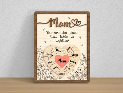 Personalized Family Name Mom Sign SVG Bundle for Glowforge