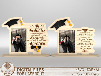 Graduation Photo Frame SVG Laser Cut File for Glowforge and LightBurn