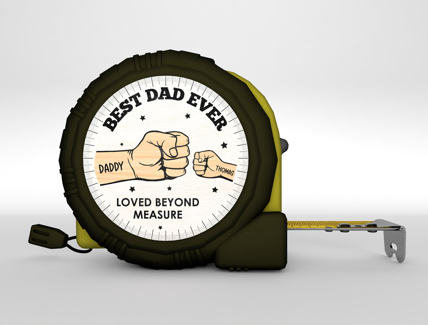 "Loved Beyond Measure" Dad Tape Measure Sign SVG Laser Cut File for xTool and LightBurn