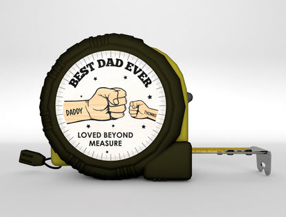"Loved Beyond Measure" Dad Tape Measure Sign SVG Laser Cut File for xTool and LightBurn