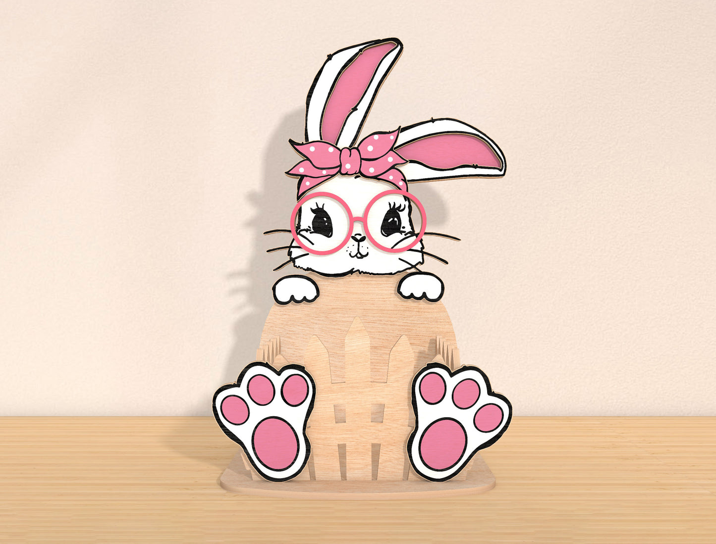 Bunny Basket Holder SVG Bundle Cute Rabbit Candy Easter for Glowforge