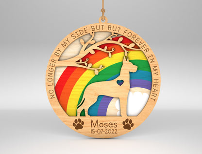 105 Dog Breeds Rainbow Memorial Ornament SVG Bundle Laser Cut File for Glowforge