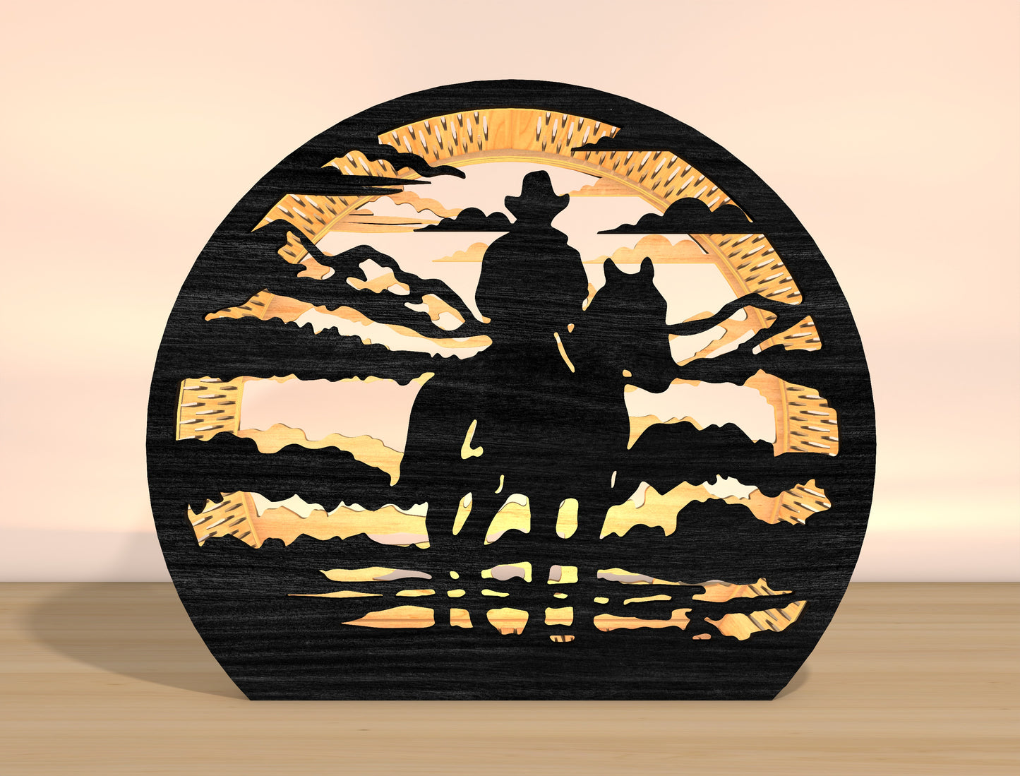 Cowboy Western Lantern SVG Bundle for Glowforge xTool Laser Cut File