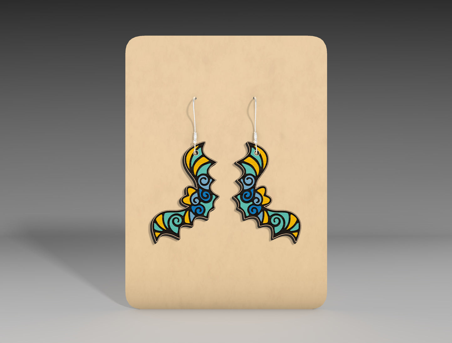 Halloween Bat Earrings SVG Bundle 8 Designs for LightBurn Glowforge xTool