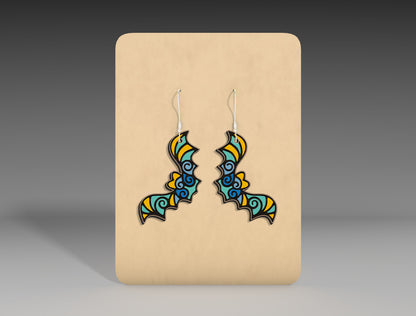 Halloween Bat Earrings SVG Bundle 8 Designs for LightBurn Glowforge xTool