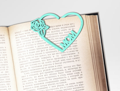 Floral Heart Bookmark SVG Bundle for LightBurn and xTool