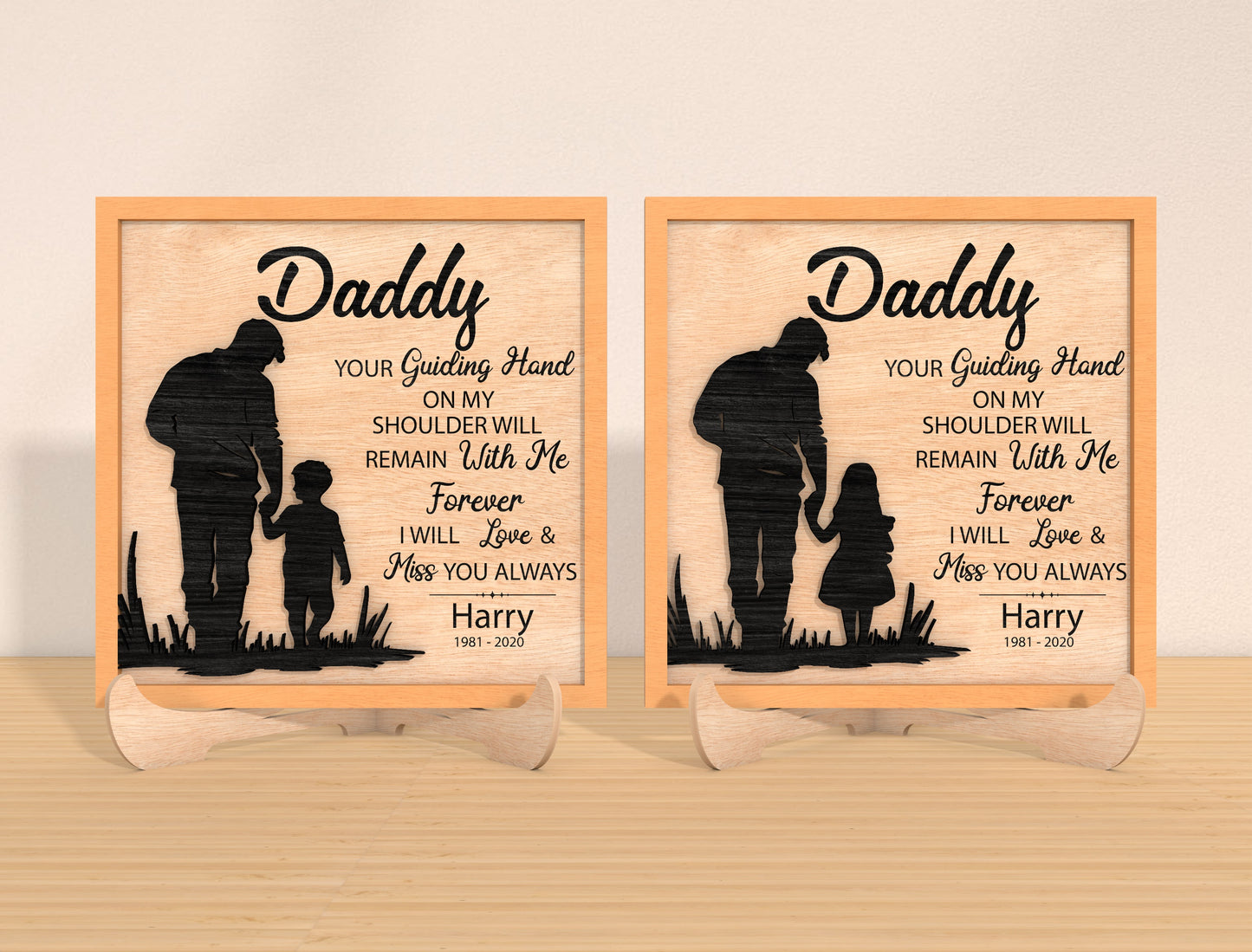 Daddy Memorial Quote SVG Laser Cut File for Glowforge and xTool