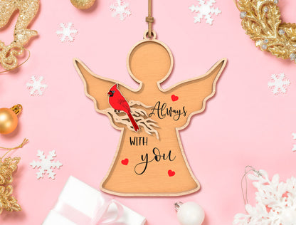 Cardinal Angel Memorial Ornament SVG Bundle Laser Cut File for Glowforge xTool LightBurn