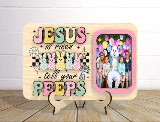 Jesus Is Risen Photo Frame SVG Bundle Christian Kids for LightBurn and xTool
