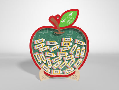 Personalized Teacher Appreciation Shaker SVG for xTool and LightBurn