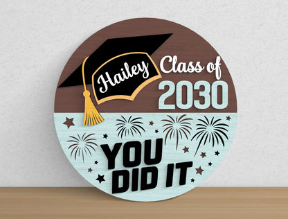 Personalized Graduation Door Decor SVG for Glowforge and LightBurn