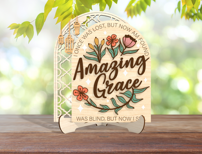 Christian Arch Sign SVG Amazing Grace and But God for LightBurn and Glowforge