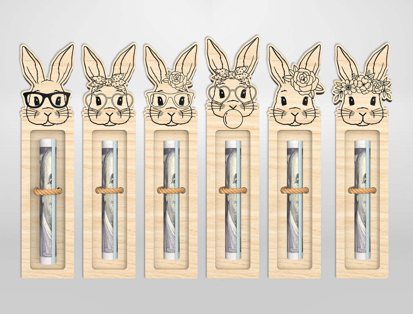 Rabbit Chocolate Holder SVG Easter Bunny Candy Gift for LightBurn and xTool