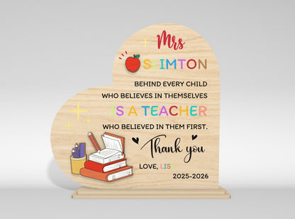 Teacher Appreciation Tabletop Decor SVG Laser Cut File for Glowforge and xTool