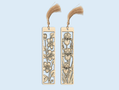 Floral Teacher Bookmark SVG Bundle Laser Cut File for Glowforge and xTool