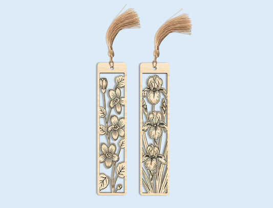 Floral Teacher Bookmark SVG Bundle Laser Cut File for Glowforge and xTool