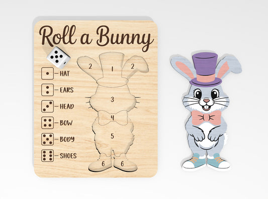 Easter Roll Game Wooden Board SVG Set 6 Designs for LightBurn and Glowforge