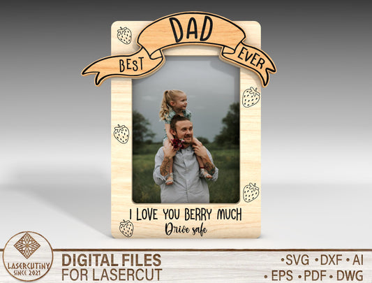 Dad Banner Photo Frame Plaque SVG Laser Cut File for xTool and LightBurn